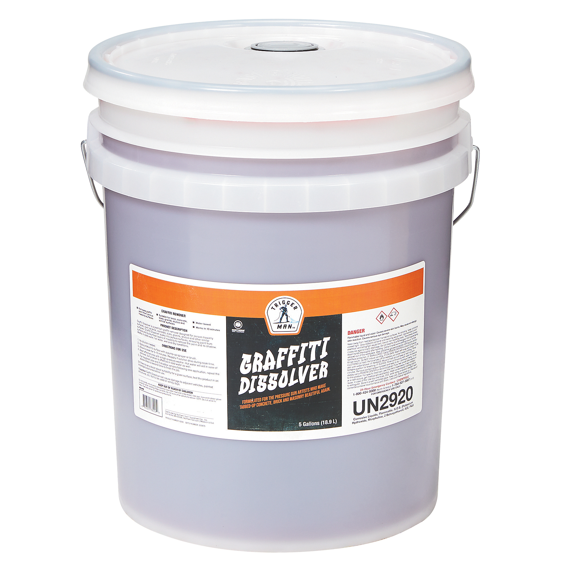 Trigger Man Graffiti Dissolver, Pressure Washer Chemical, 5 Gallons